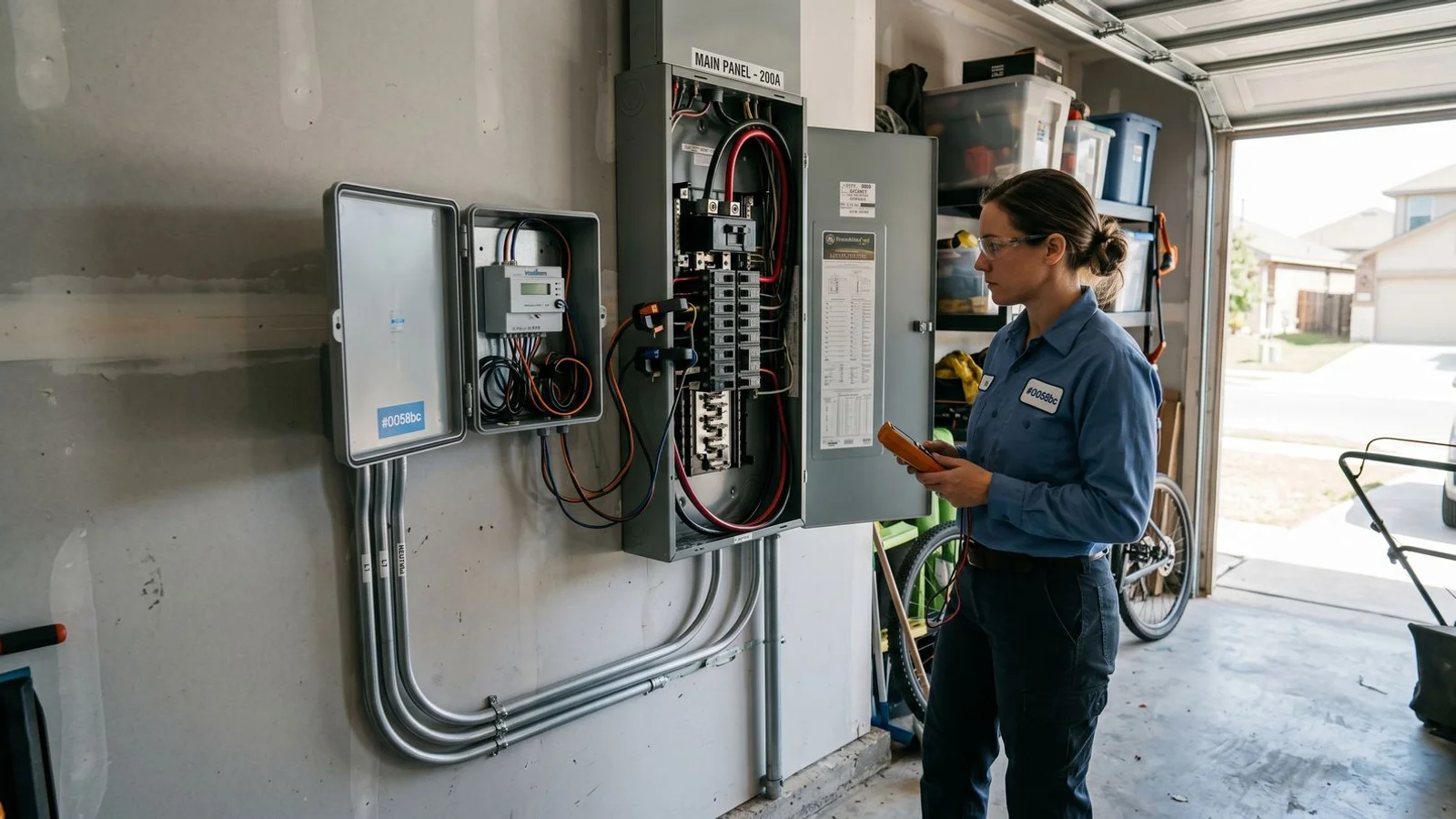 Load management module beside a residential panel