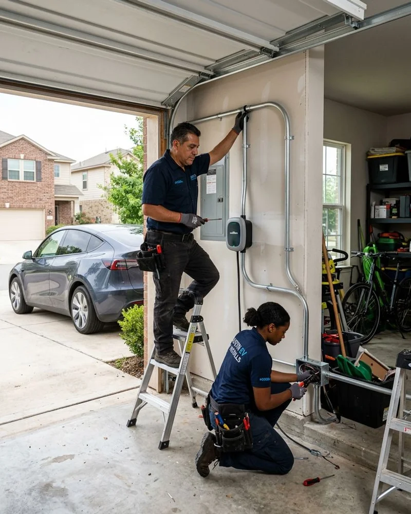 EV install team in the Cedar Park area
