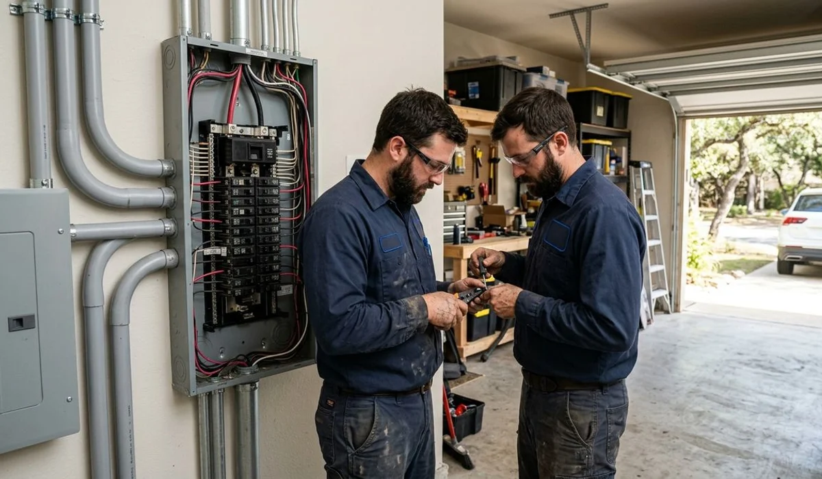 Open 150A panel before load management install