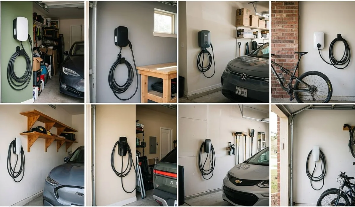Collage of clean EV charger installs