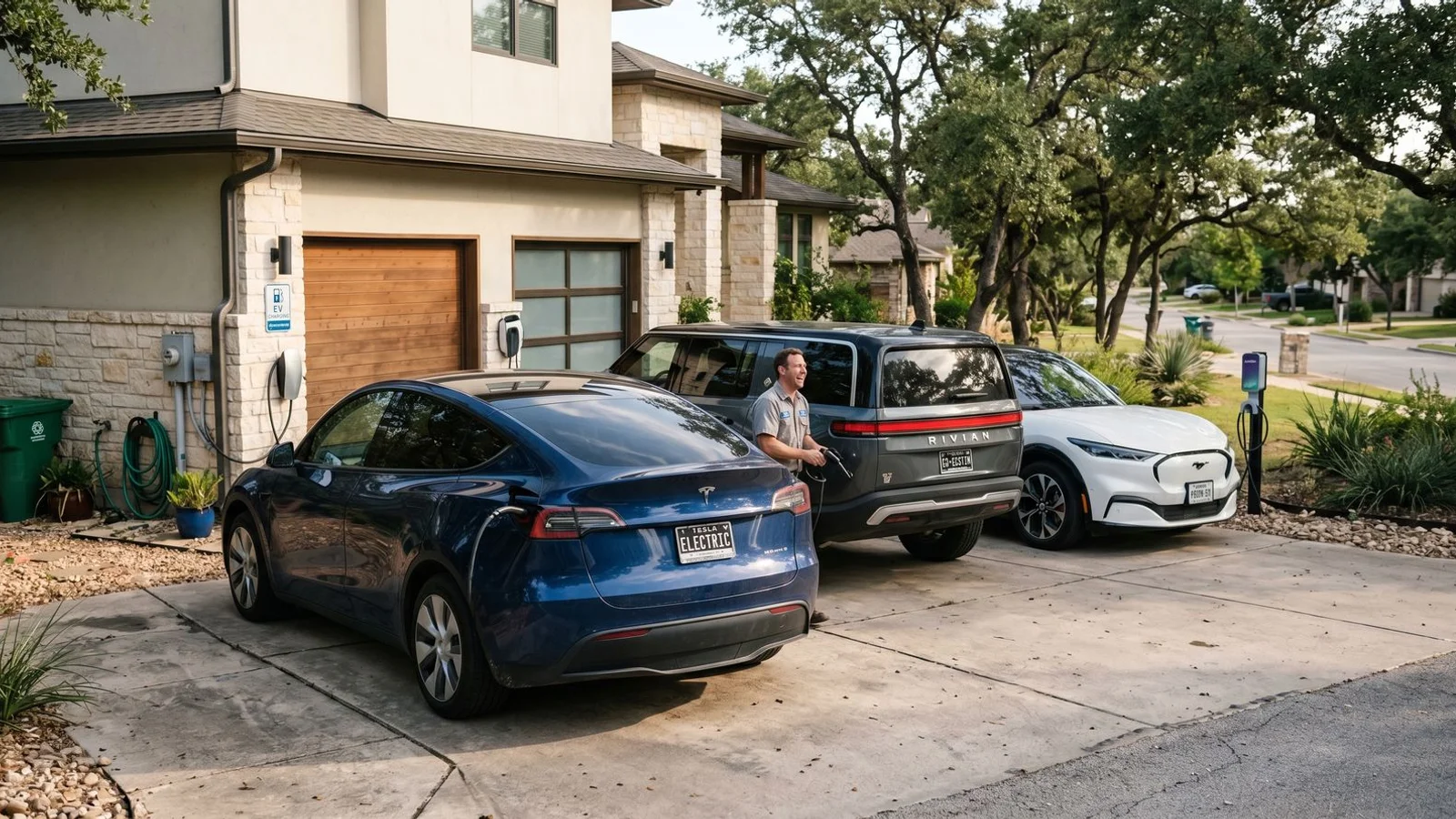 Multiple EV models with home chargers