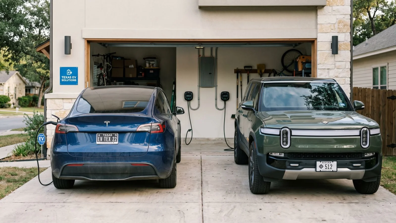 Two-EV household with two wall chargers