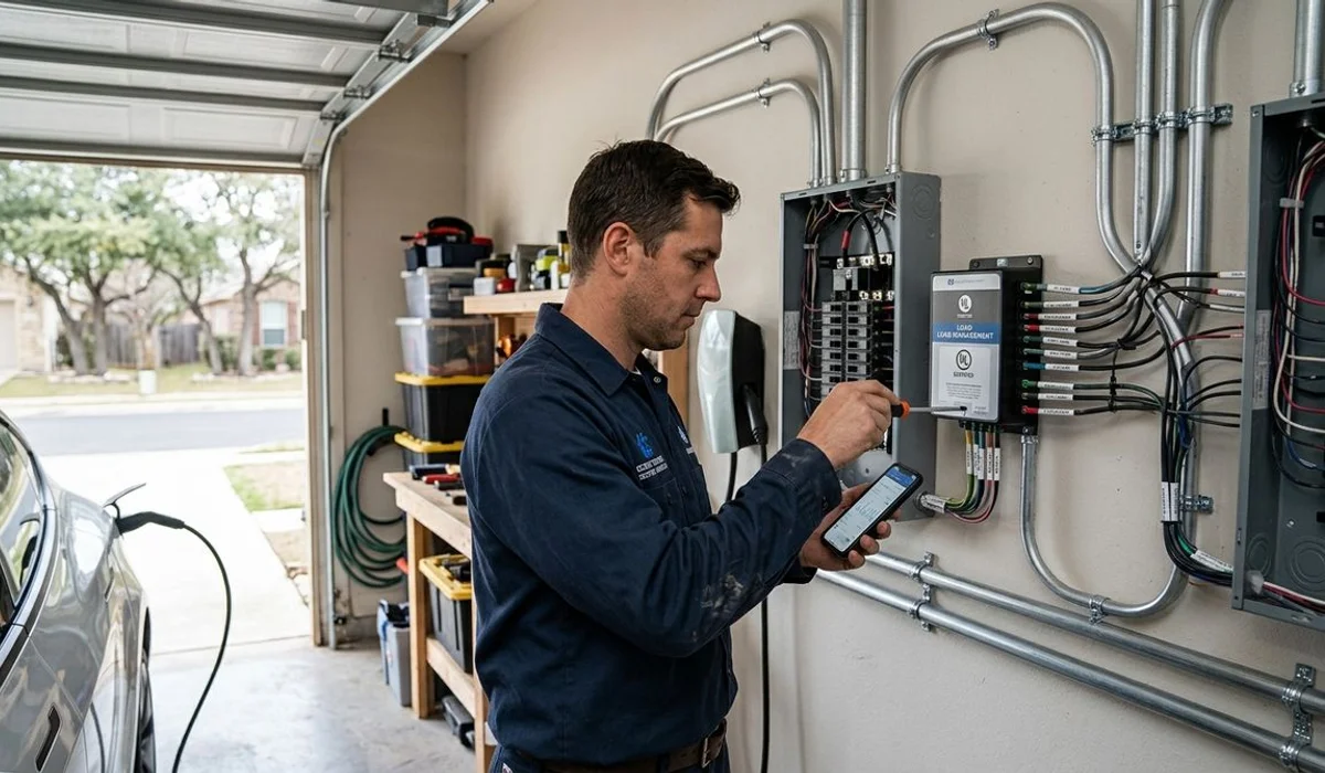 UL3141 certified installer commissioning a load management module